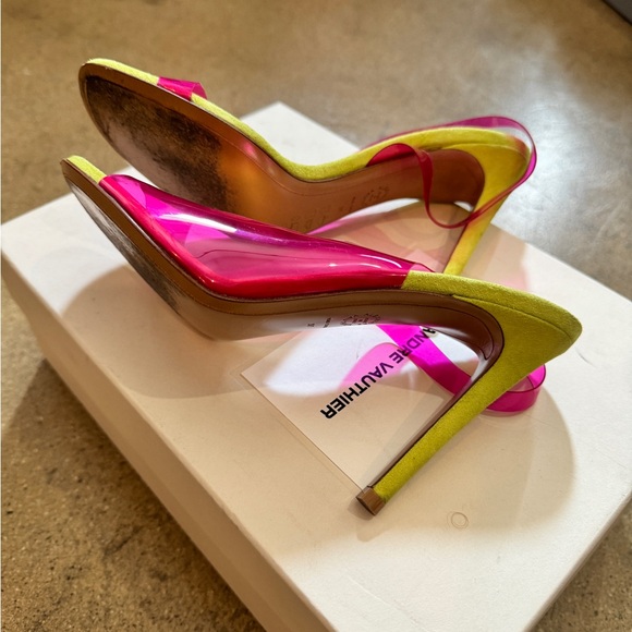 Alexander Vauthier - Suede Lime Slipper Crystal Thong Heel 
Size 37 - Picture 5 of 5